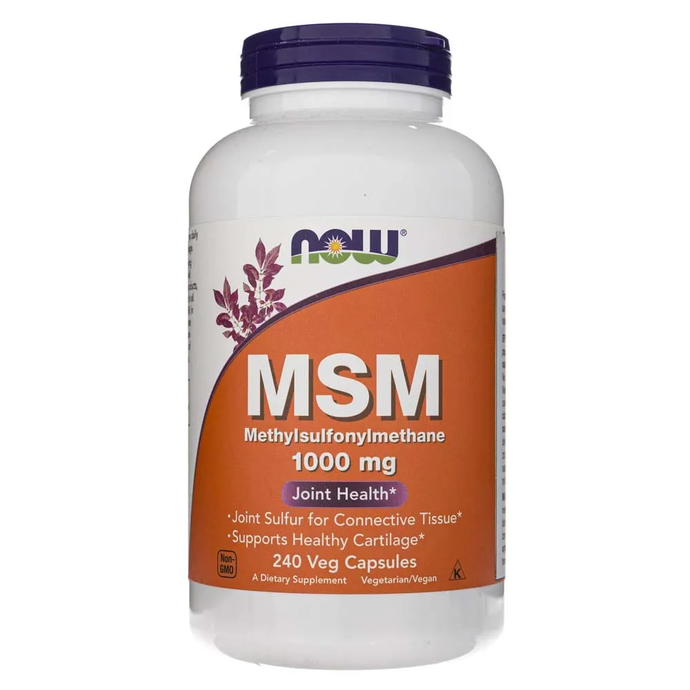 Now Foods MSM 1000 mg - 240 Cápsulas Vegetales