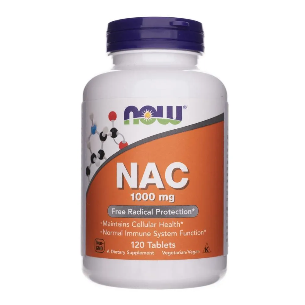 Now Foods NAC N-Acetil Cisteína 1000 mg - 120 Tabletas