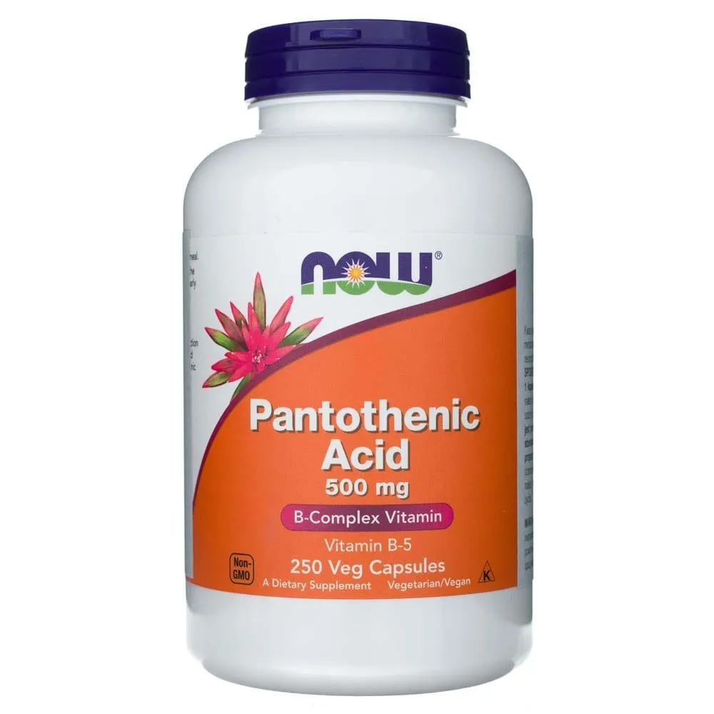 Now Foods Ácido pantoténico 500 mg - 250 cápsulas vegetales