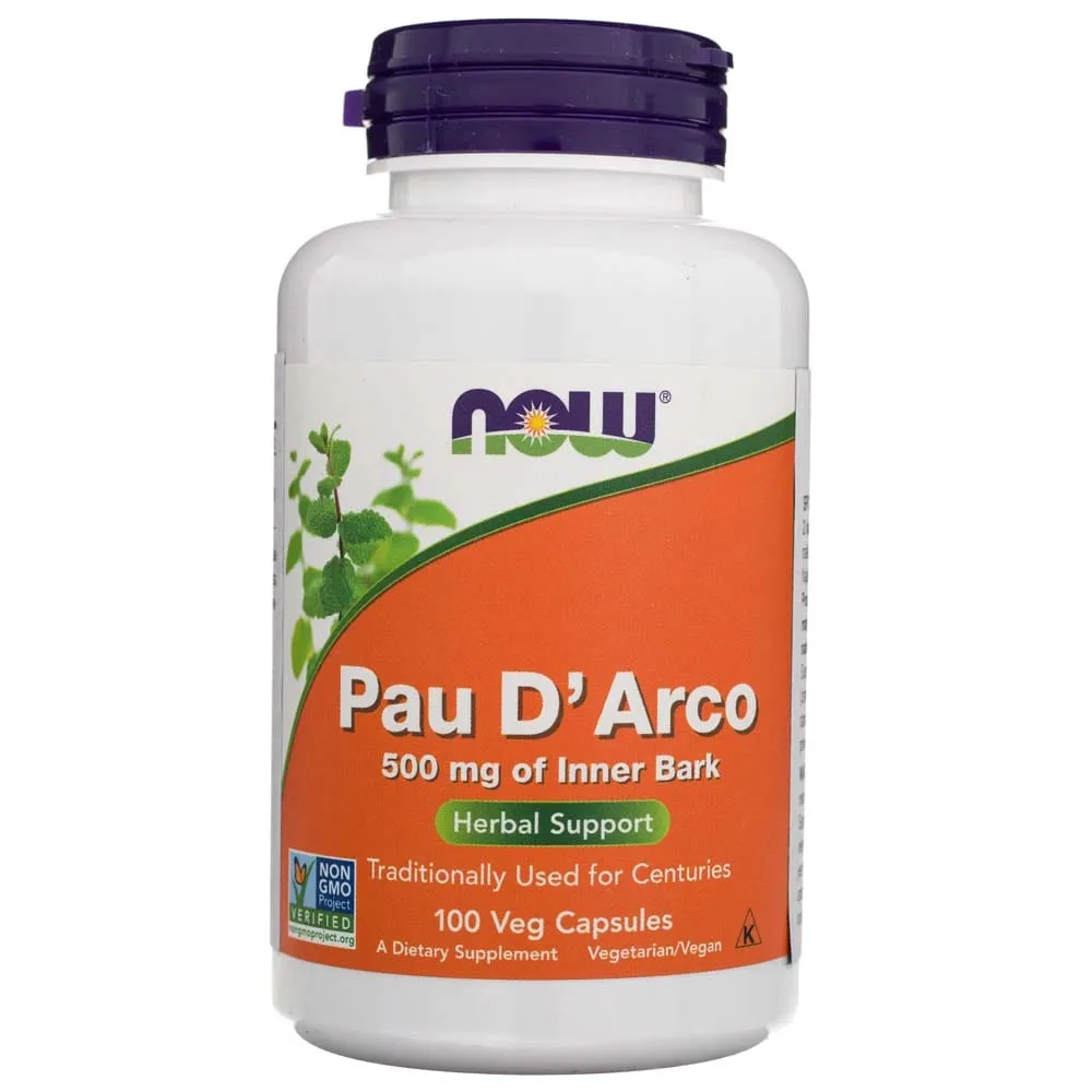 Now Foods Pau D'Arco 500 mg - 100 Cápsulas Vegetales