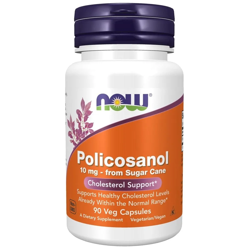 Now Foods Policosanol 10 mg - 90 cápsulas vegetales