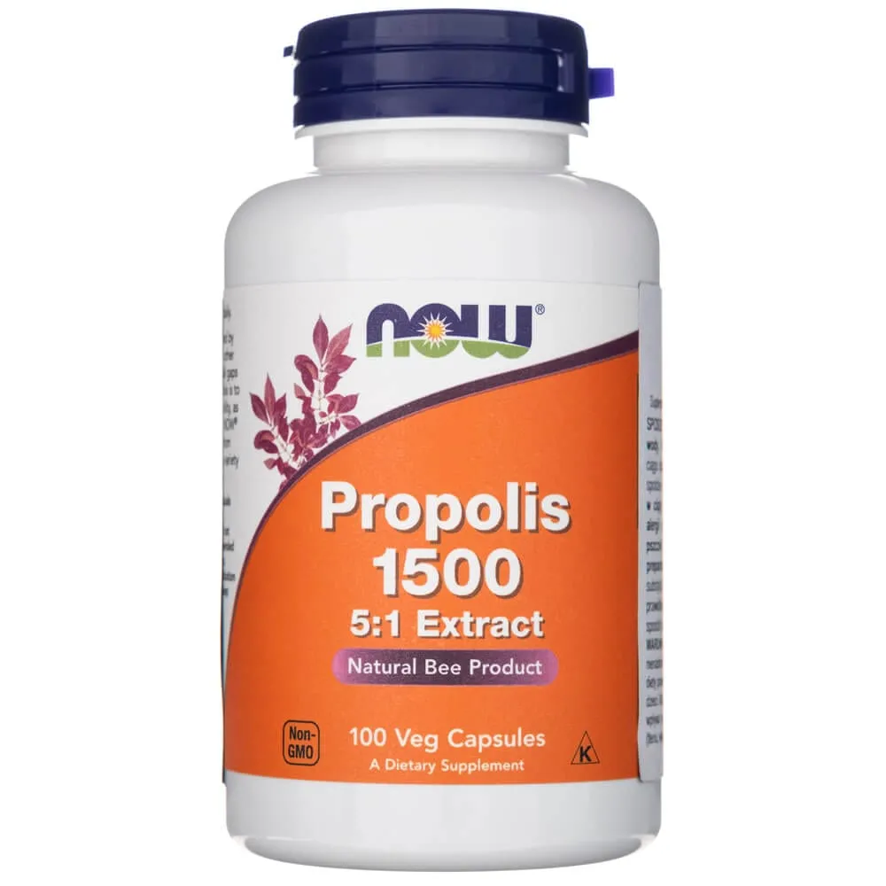 Now Foods Propóleo 1500 - 100 Cápsulas Vegetales