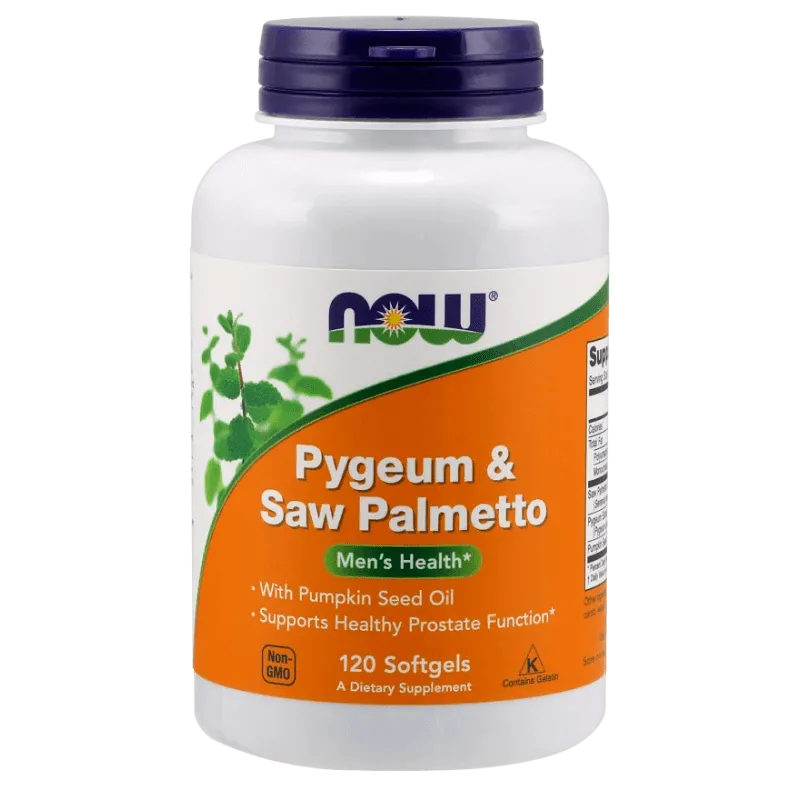 Now Foods Pygeum & Saw Palmetto - 120 Cápsulas