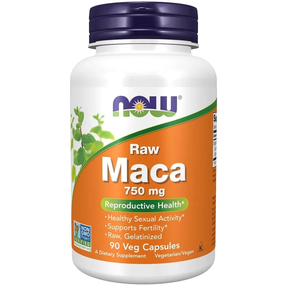 Now Foods RAW Maca 750 mg - 90 Cápsulas Vegetales