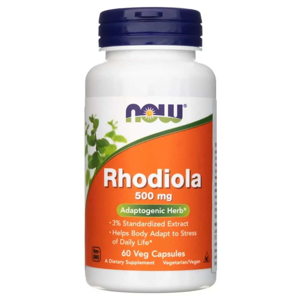 Now Foods Rhodiola 500 mg - 60 Cápsulas Vegetales