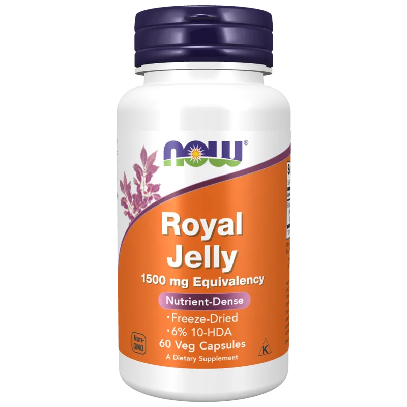 Now Foods Jalea Real 1500 mg - 60 Cápsulas Vegetales