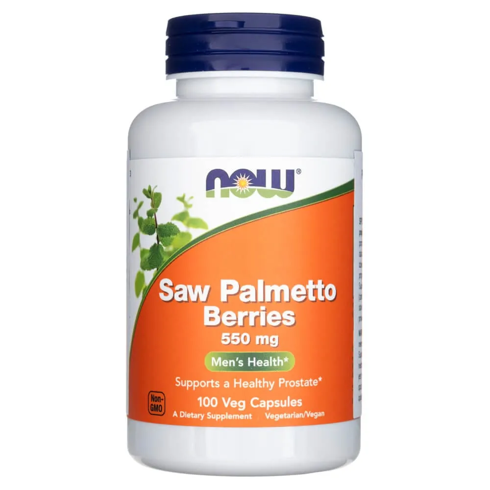 Now Foods Bayas de Saw Palmetto 550 mg - 100 Cápsulas Vegetales
