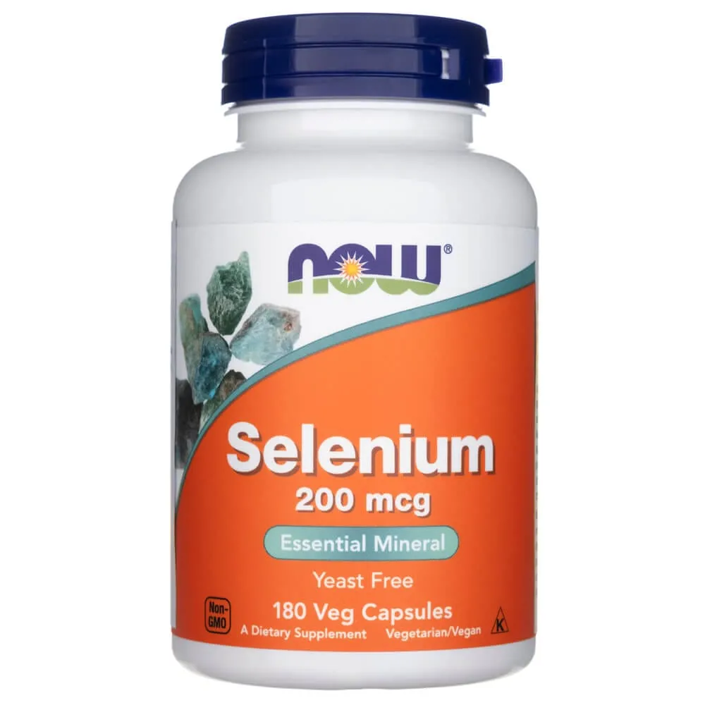 Now Foods Selenio 200 mcg - 180 cápsulas vegetales