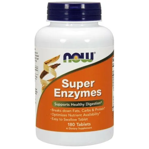 Now Foods Super Enzimas - 180 Tabletas