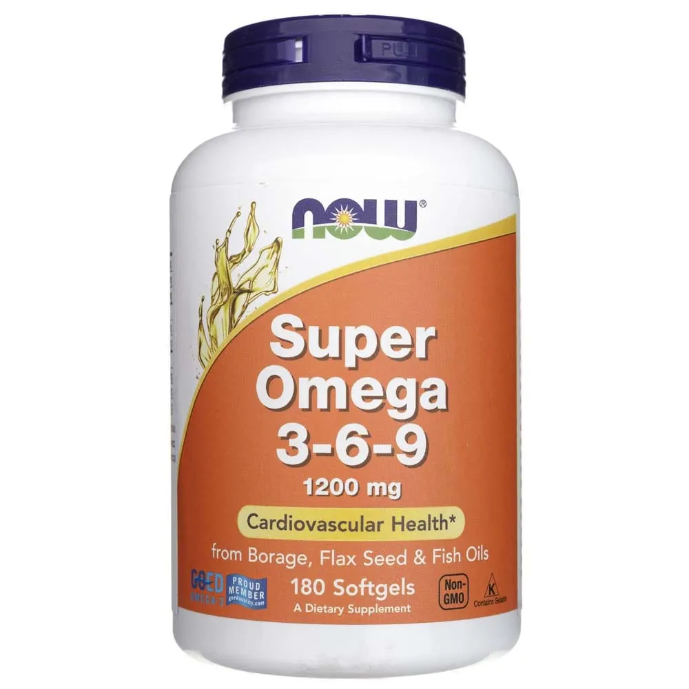 Now Foods Super Omega 3-6-9 1200 mg - 180 Cápsulas blandas