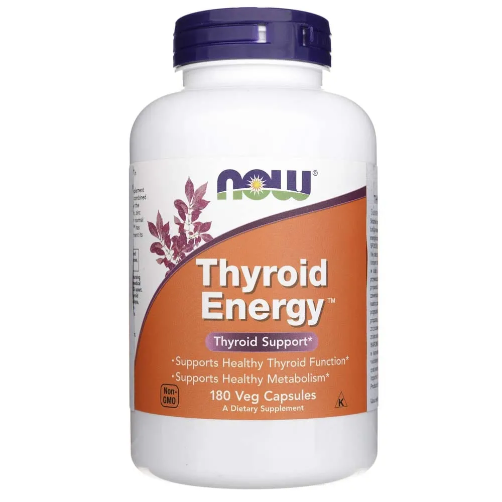 Now Foods Thyroid Energy - 180 Cápsulas Vegetales