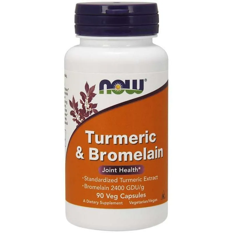 Now Foods Cúrcuma y bromelina - 90 cápsulas vegetales