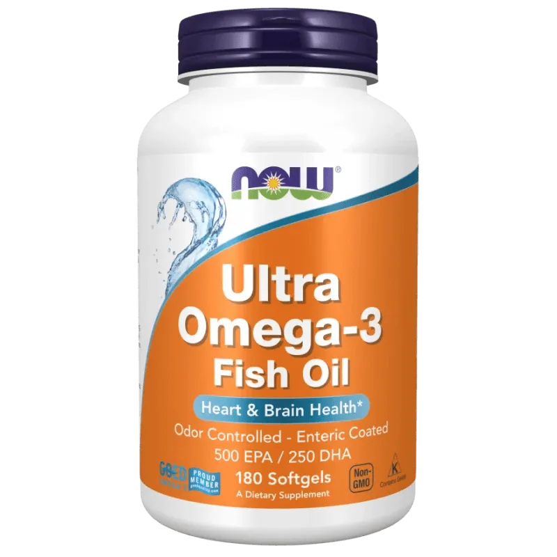 Now Foods Ultra Omega-3, 500 EPA / 250 DHA - 180 Cápsulas blandas