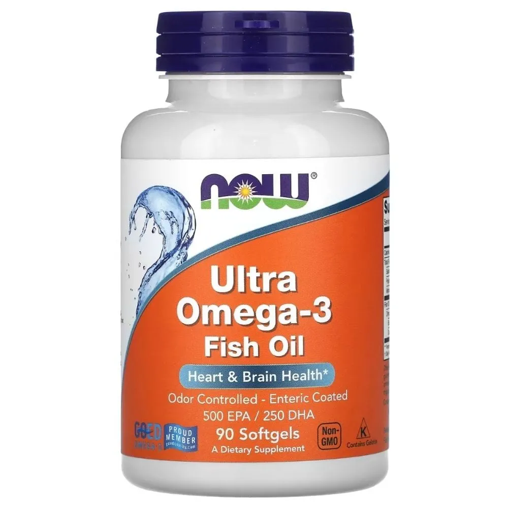 Now Foods Ultra Omega-3, 500 EPA / 250 DHA - 90 Cápsulas blandas