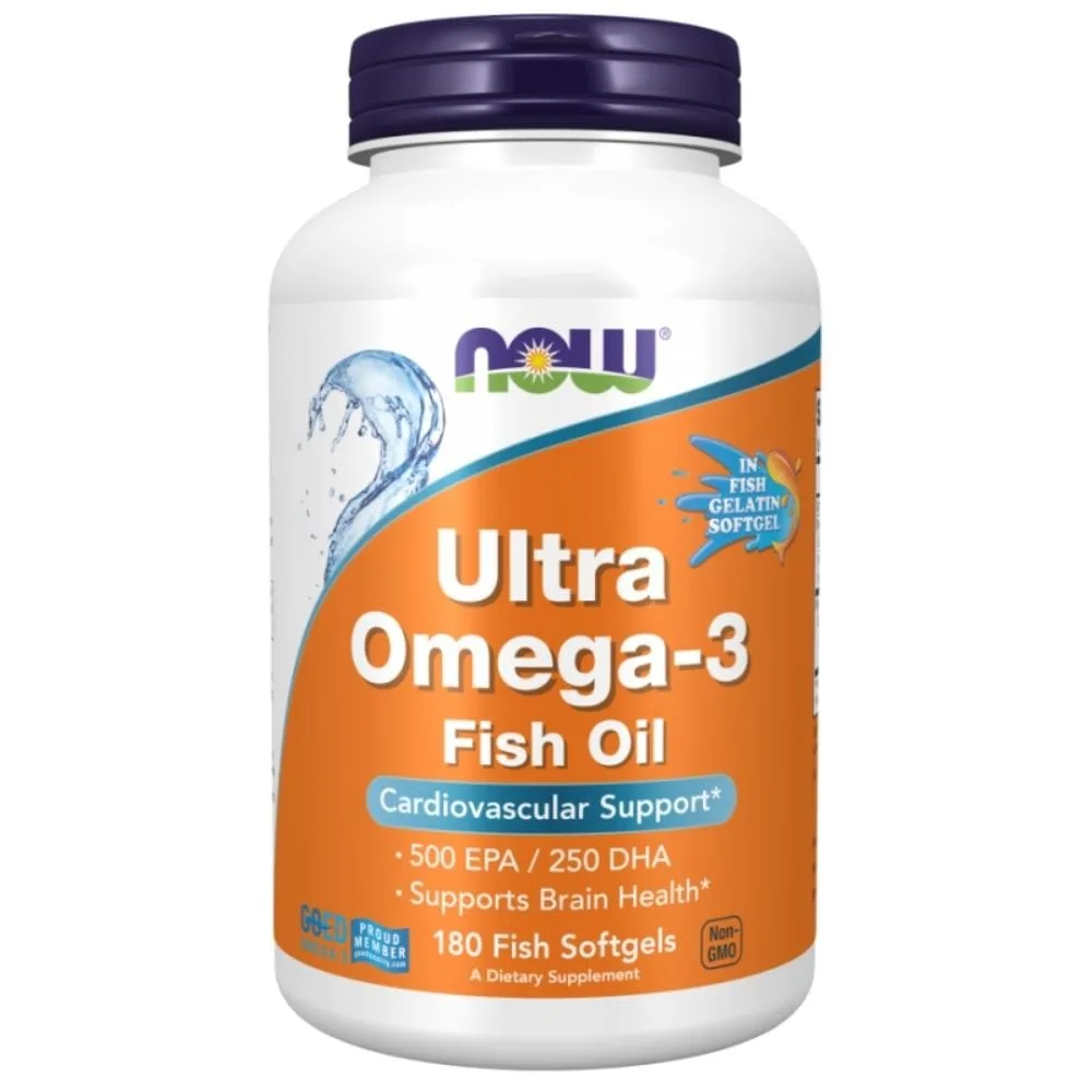 Now Foods Ultra Omega-3 Pescado - 180 Cápsulas blandas