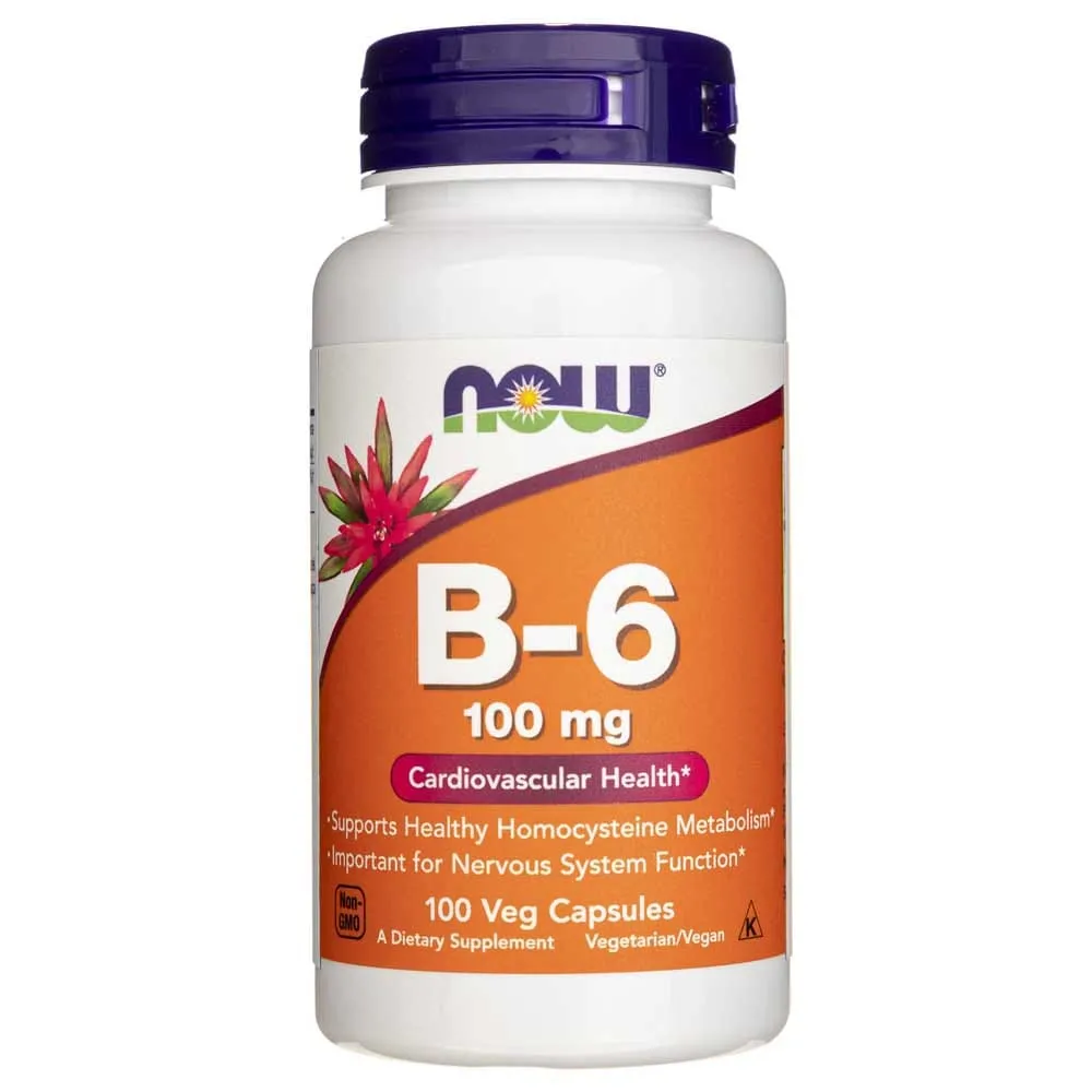 Now Foods Vitamina B-6 100 mg - 100 Cápsulas Vegetales