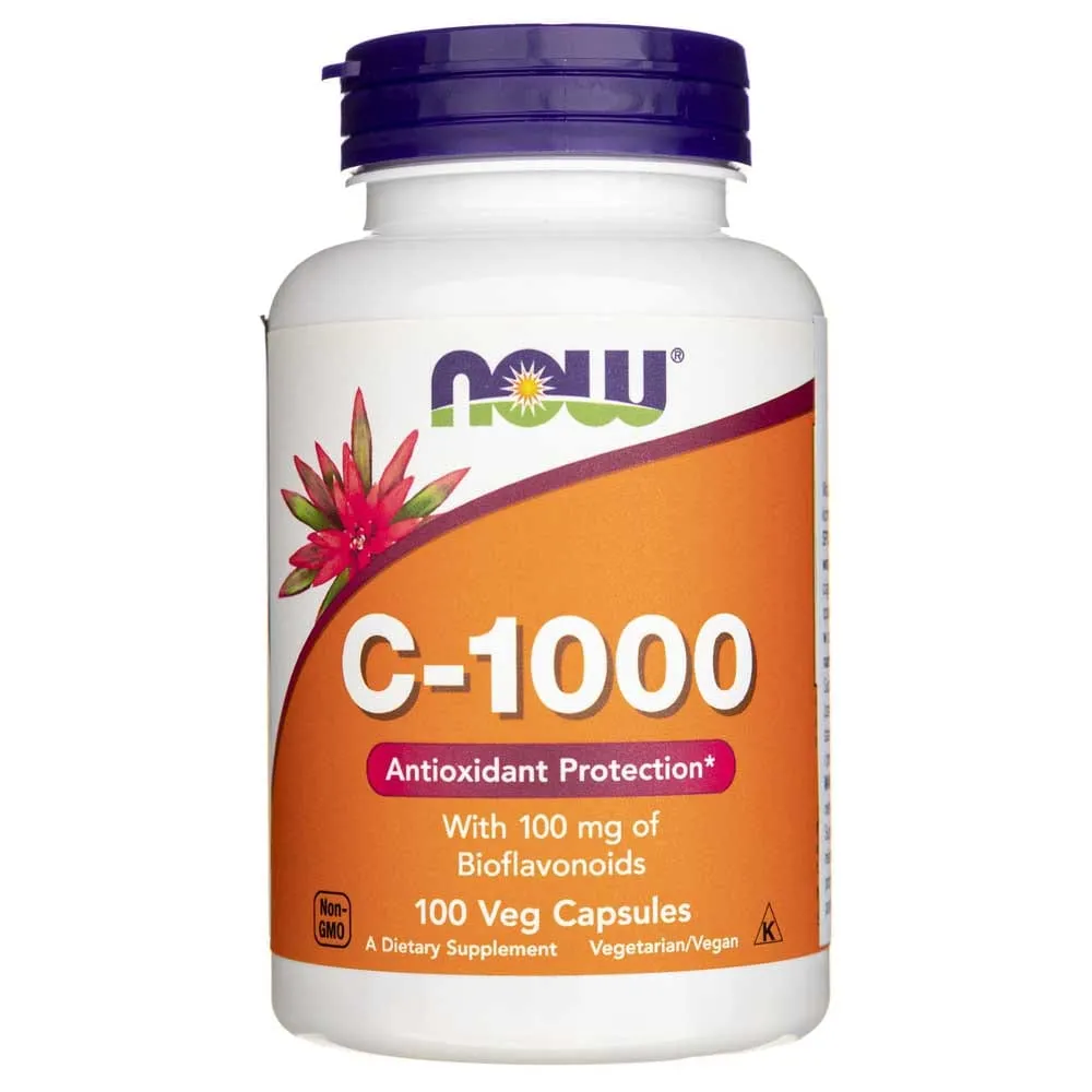 Now Foods Vitamina C-1000 con bioflavonoides - 100 cápsulas vegetales
