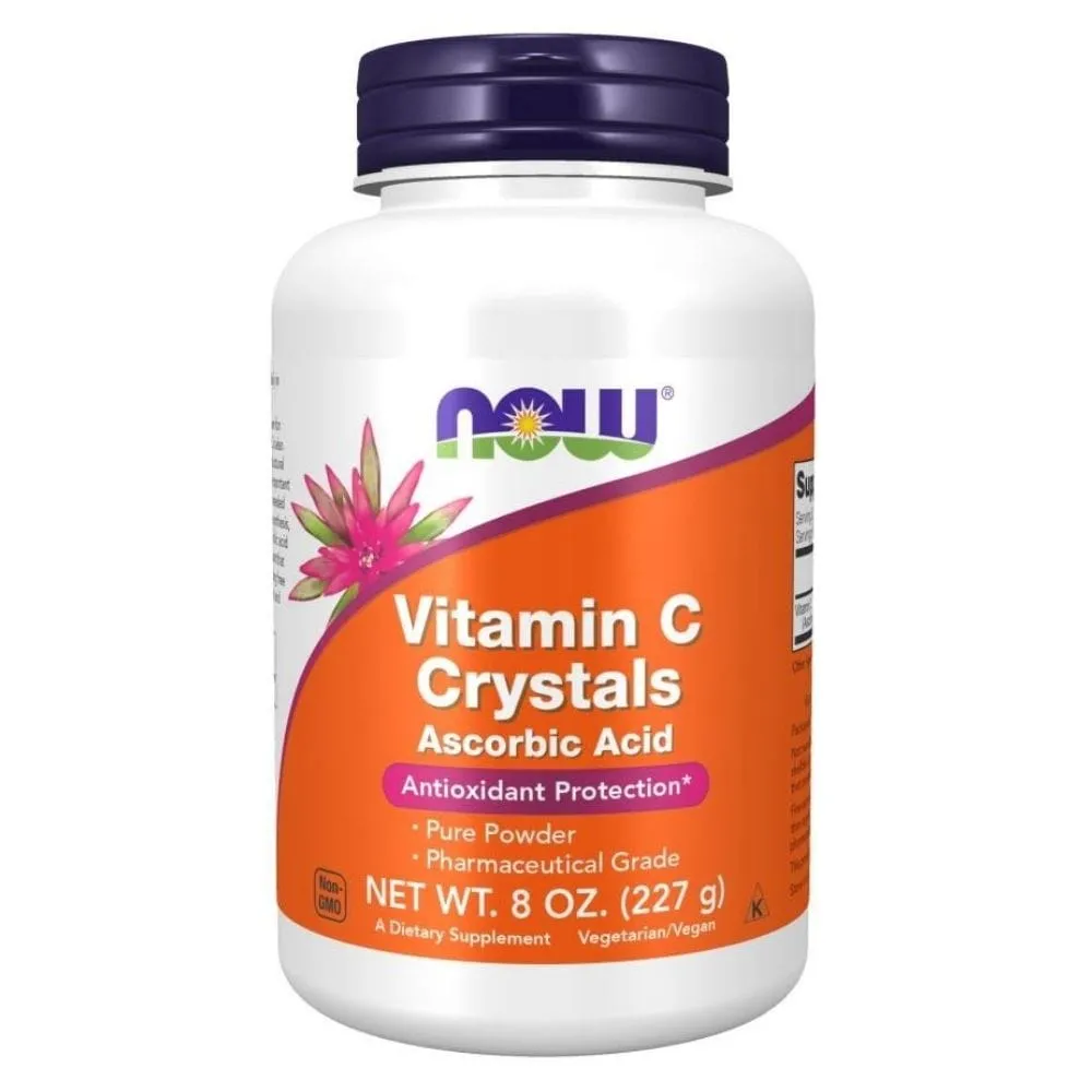 Now Foods Vitamina C Cristales, Ácido ascórbico - 227 g