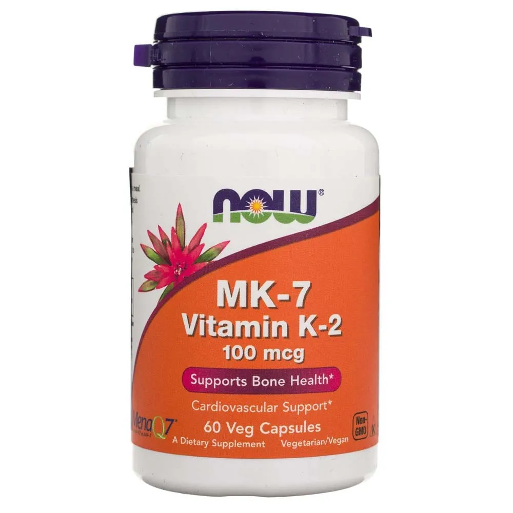 Now Foods Vitamina K2 MK-7 100 mcg - 60 Cápsulas Vegetales