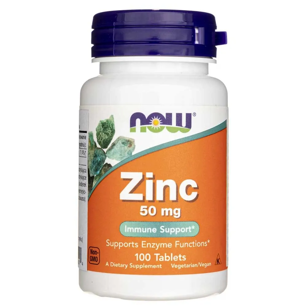 Now Foods Zinc 50 mg - 100 Tabletas