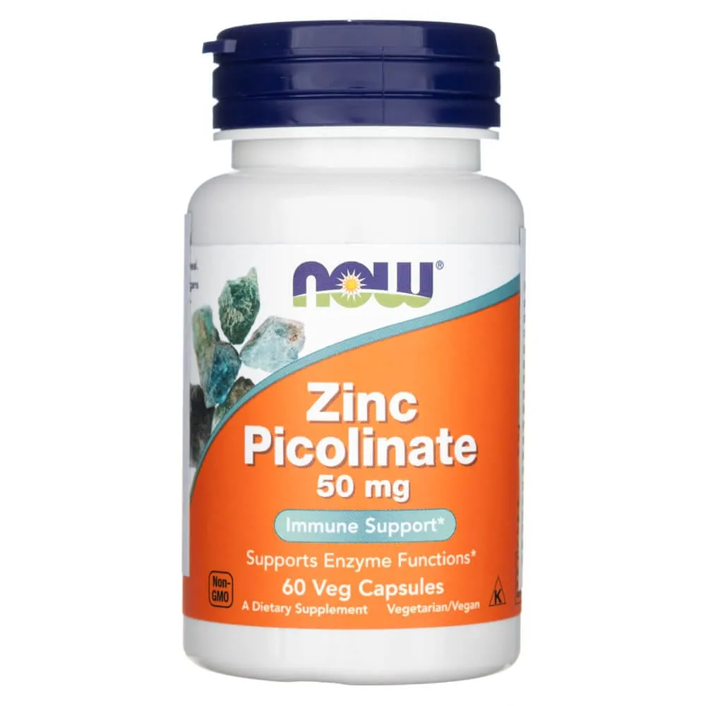 Now Foods Picolinato de zinc 50 mg - 60 cápsulas vegetales