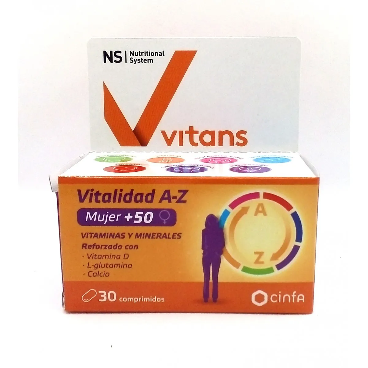 Ns Vitans Vitalidad A-Z Mujer 50+ 30 Comprimidos