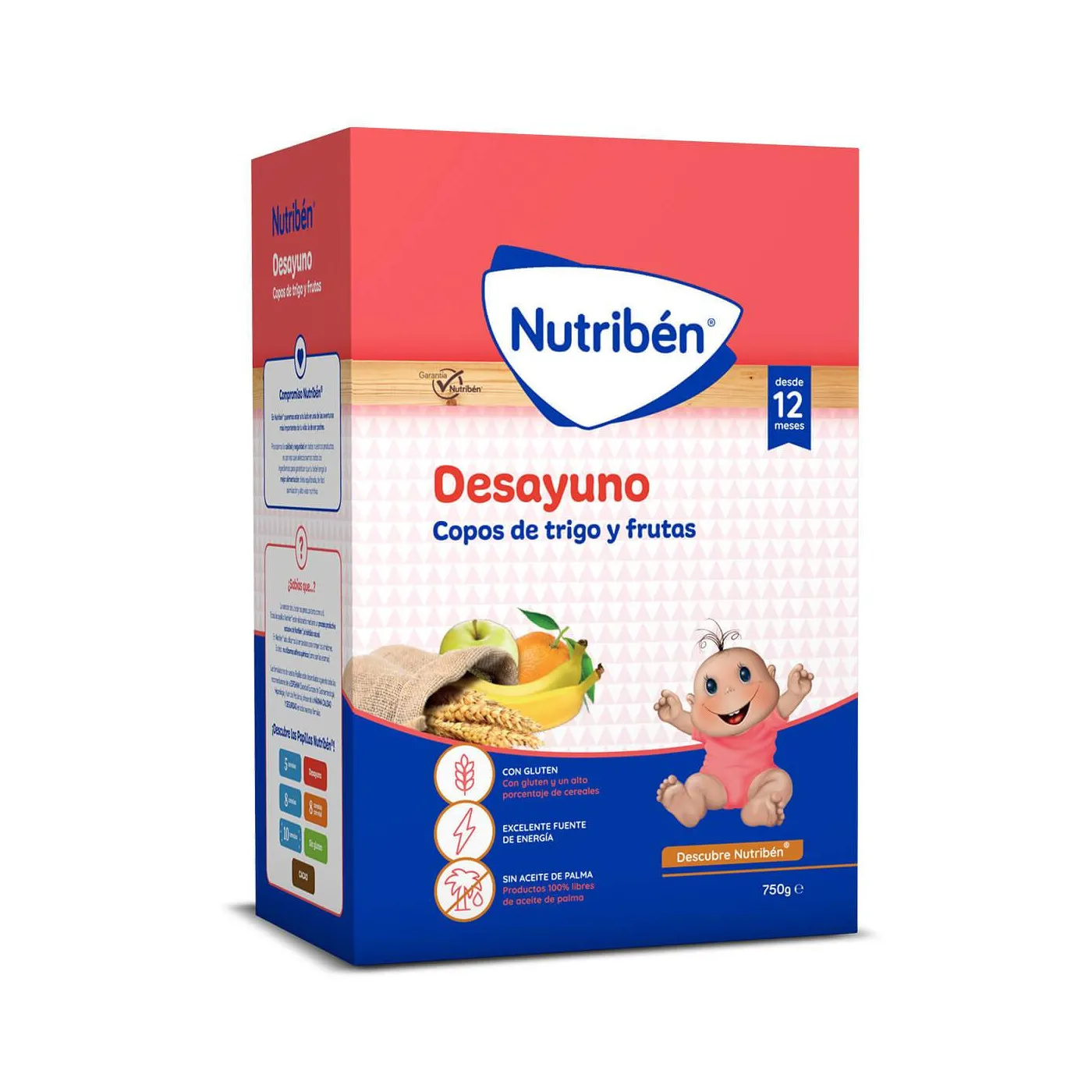 Nutriben Desayuno Copos Trigo Y Frutas 12m 750 g