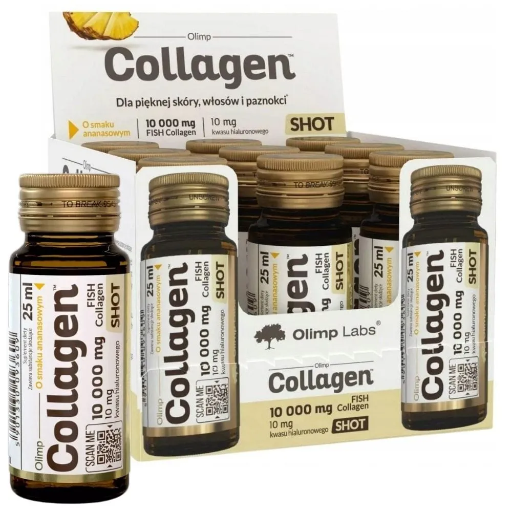 Olimp Colágeno Shot 10 000 mg, Piña - 25 ml x 20