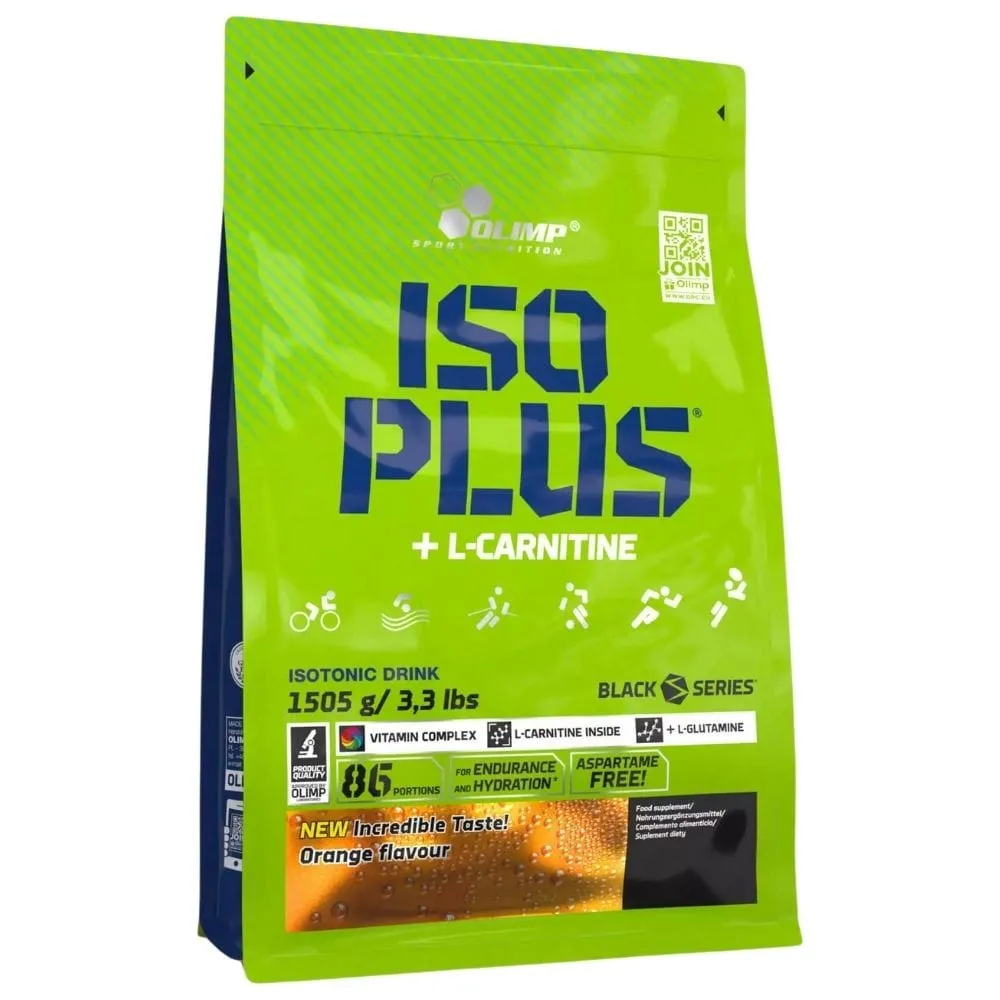 Olimp Iso Plus Isotónico con L- Carnitina Polvo, Naranja - 1505 g