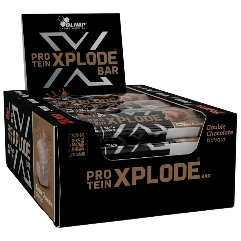 Olimp Protein Xplode Barrita Proteica, Doble Chocolate - 25 Piezas