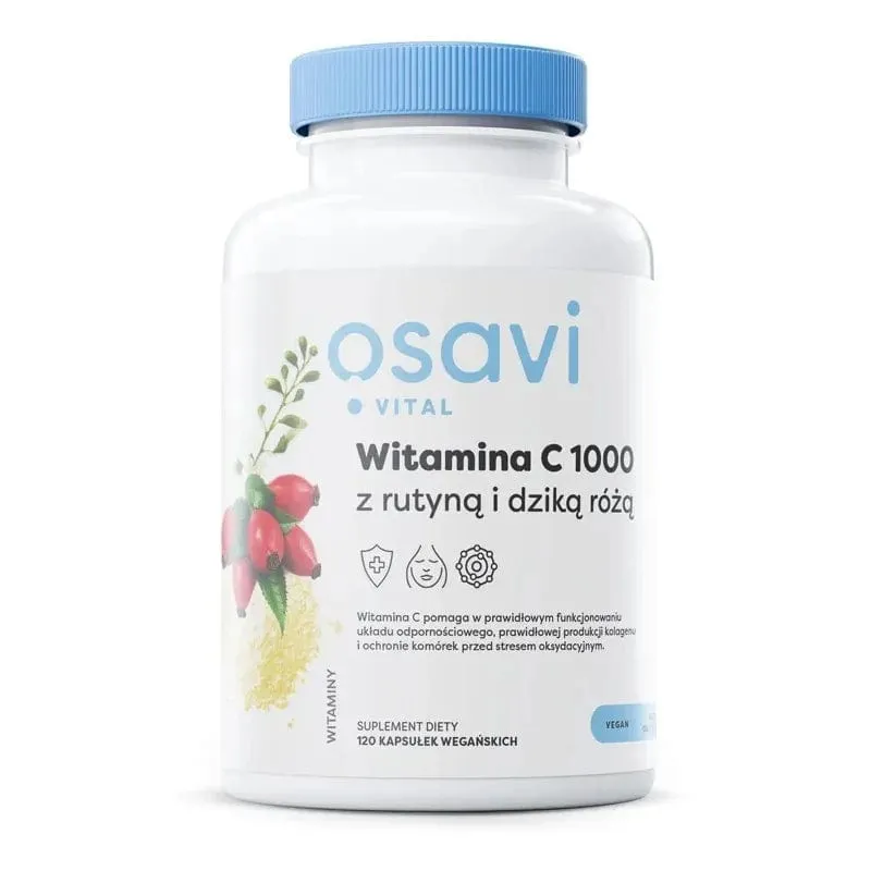 Osavi Vitamina C 1000 con Rutina y Rosa Silvestre - 120 Cápsulas