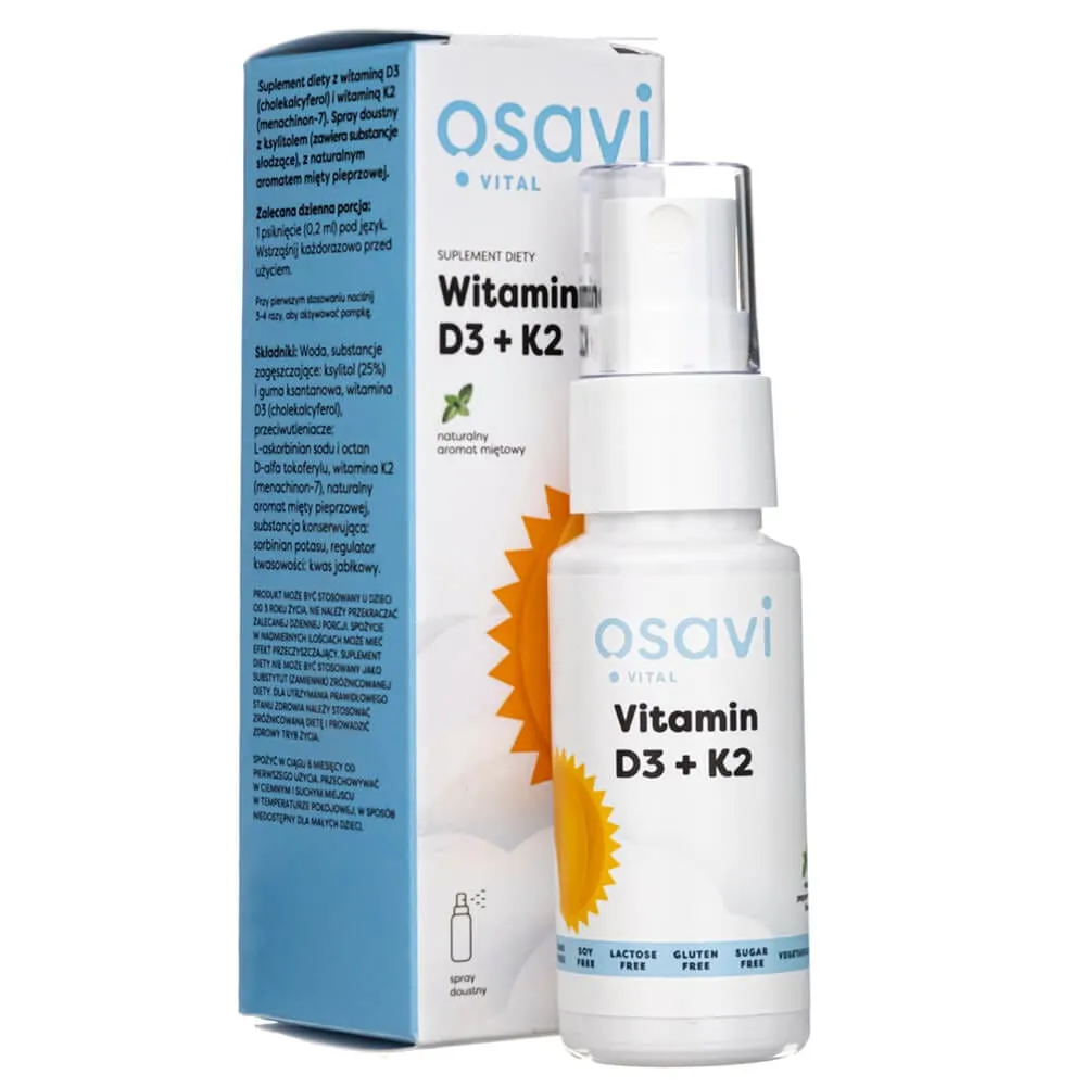 Osavi Vitamina D3 + K2, Spray bucal, Sabor Menta - 25 ml