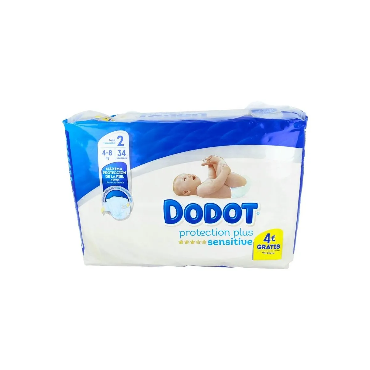 Pañal Inf Dodot Sensit R.Nac t2 4-8 Kg 34 U