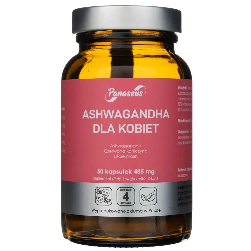 Panaseus Ashwagandha para la Mujer 485 mg - 50 Cápsulas