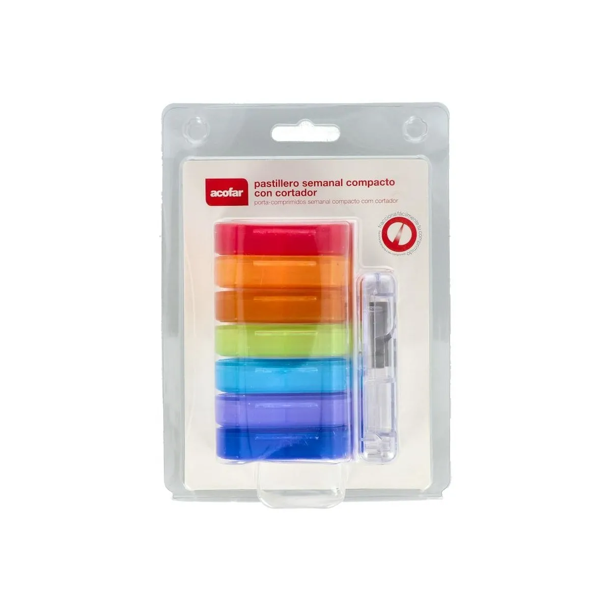 Pastillero Acofar Semanal Compacto C/ Cortador