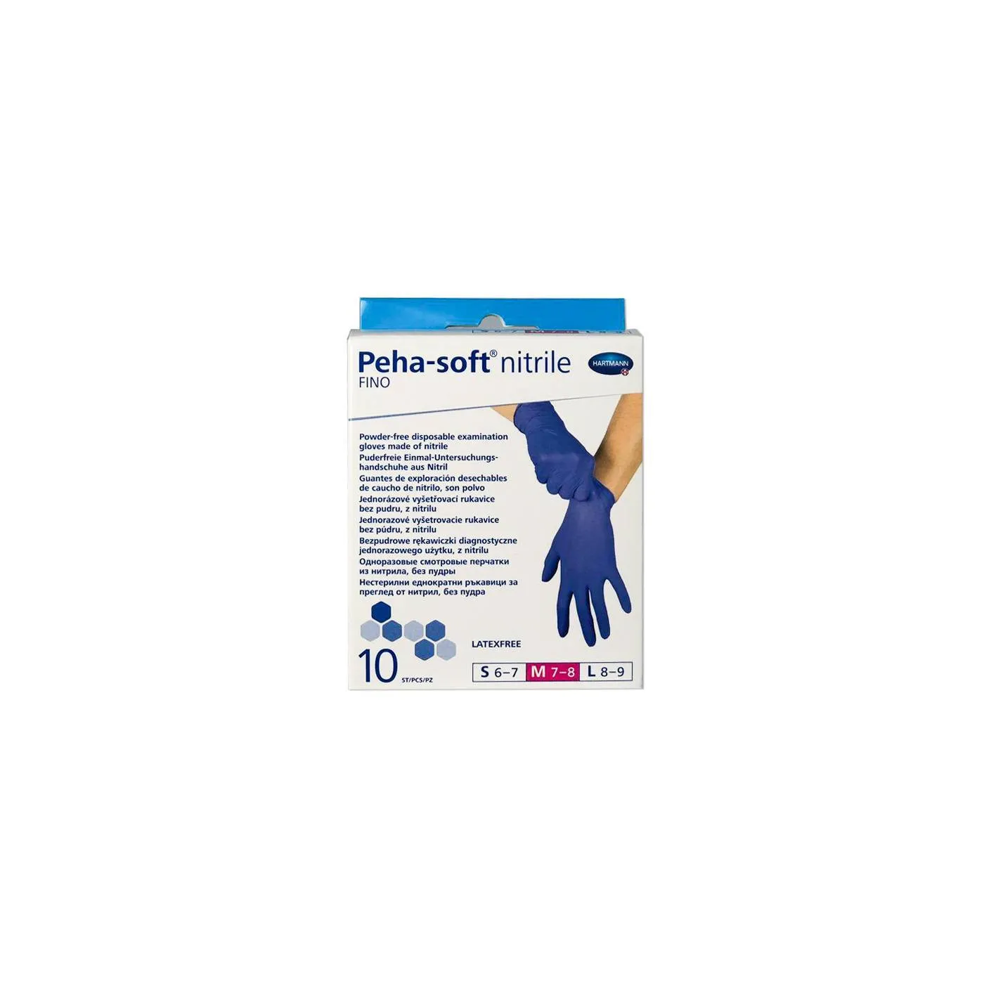Pehasoft Guante Nitrilo Fino Talla Mediana 10 Ud