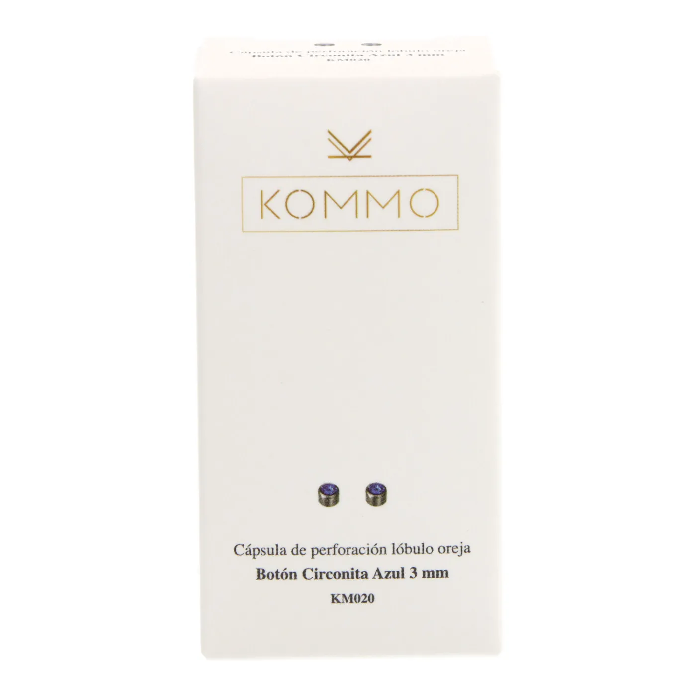 Pendiente Circonita Zul 3mm