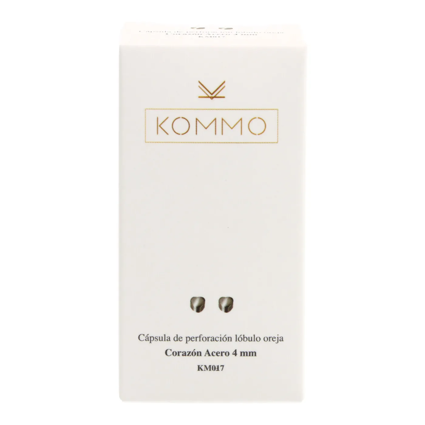 Pendiente Corazon Acero 4mm