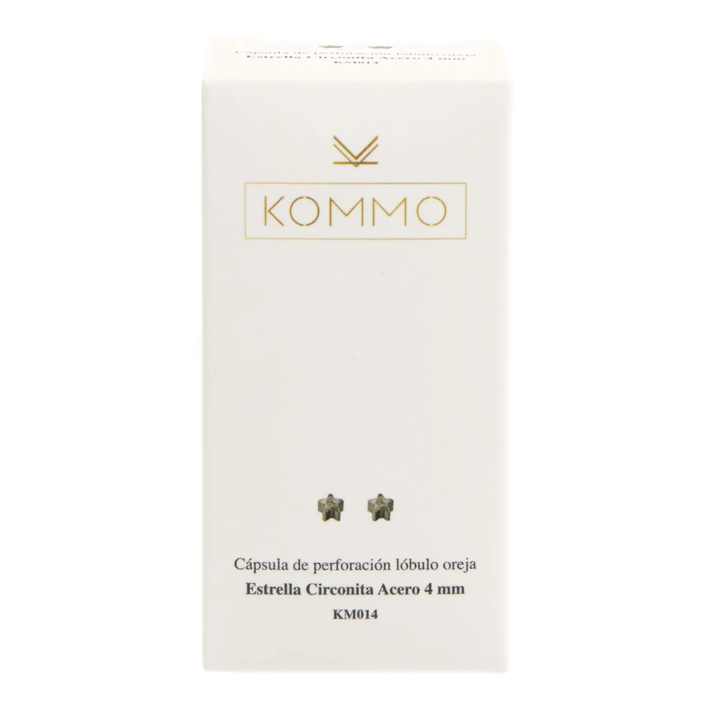 Pendiente Estrella Circonita Acero 4mm