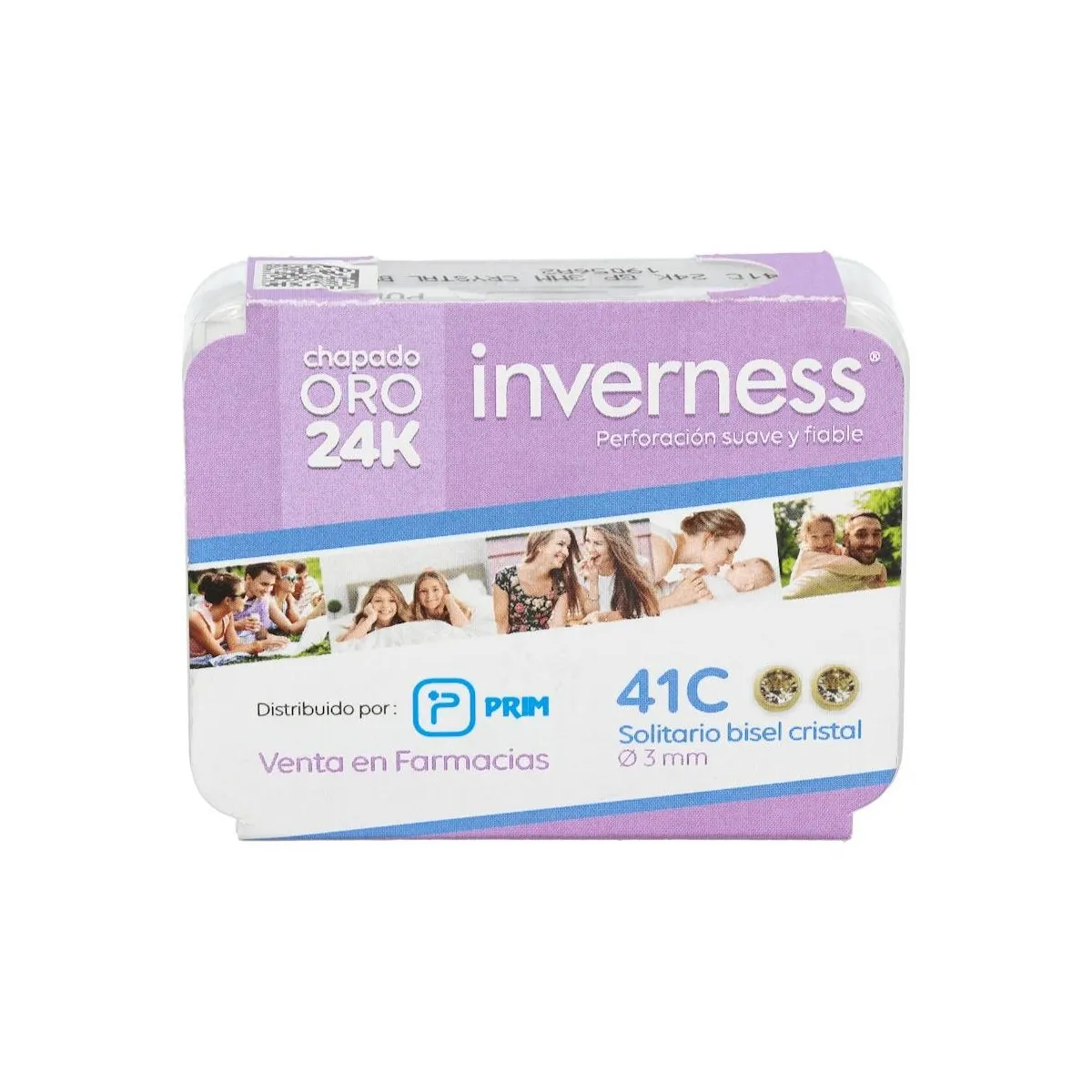 Pendiente Prim Inv 41c 24k-Solit Cris 3 Mm 2 U