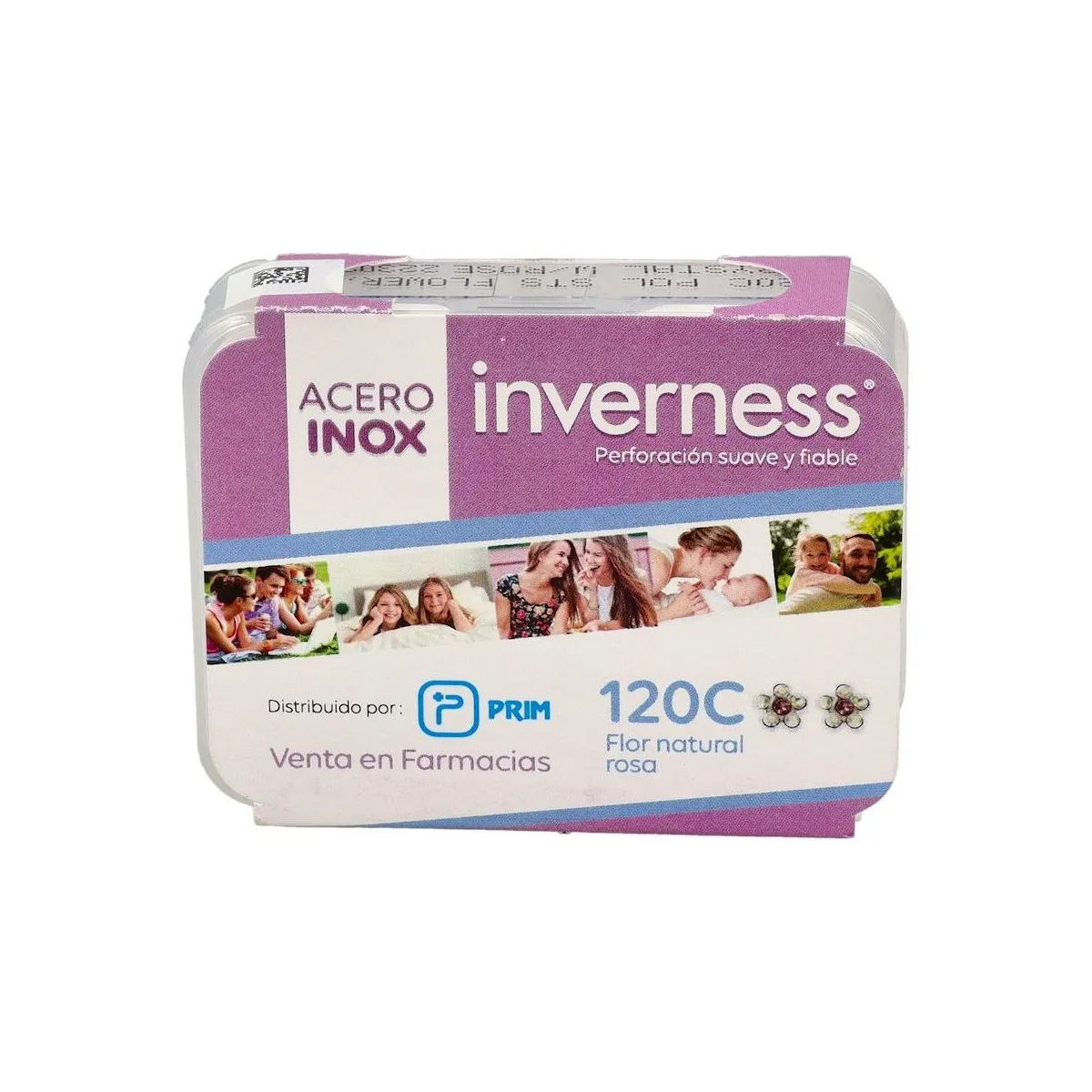 Pendiente Prim Inv Ace-Flor Nat-Rosa 2 U