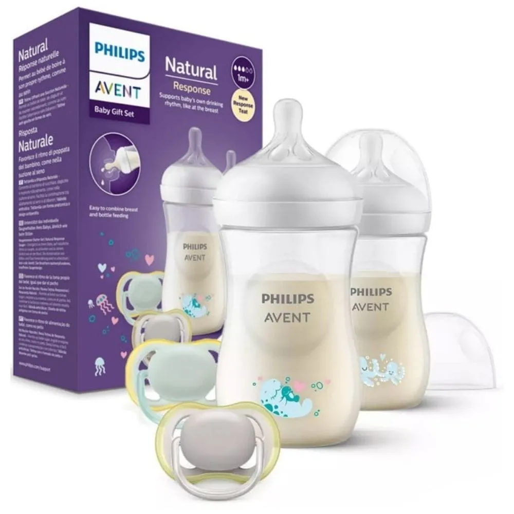 Philips Avent Set de biberón de regalo - 2 biberones + 2 chupetes