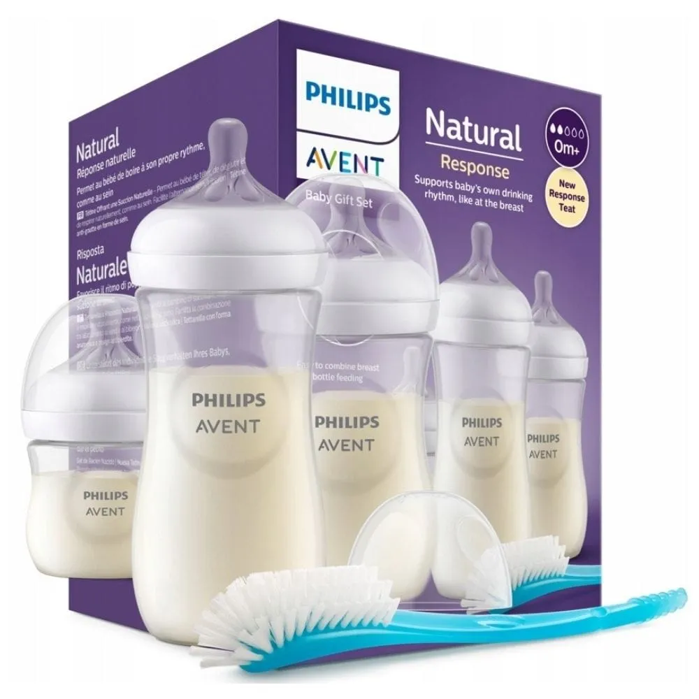 Philips Avent Baby Gift Bottle Set - 3 Biberones + Cepillo