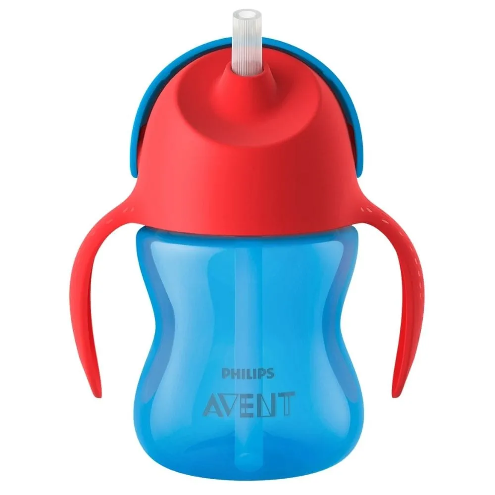 Philips Avent Taza con St RAW 9+ Meses, Azul - 200 ml