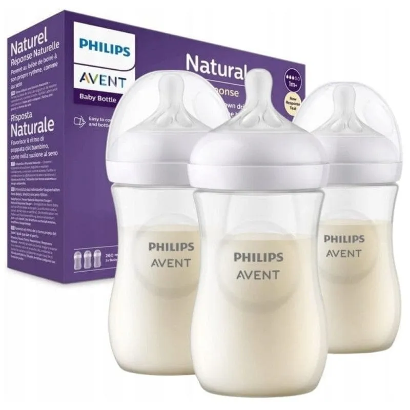 Philips Avent Biberón Responsive Natural - 260 ml x 3