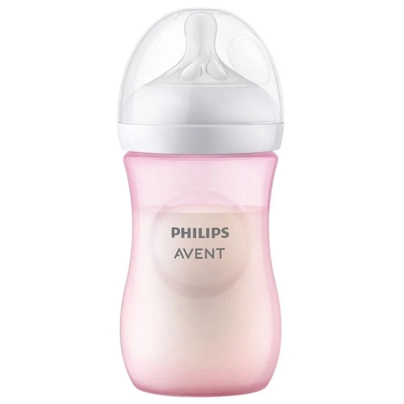 Philips Avent Biberón Natural, Rosa - 260 ml