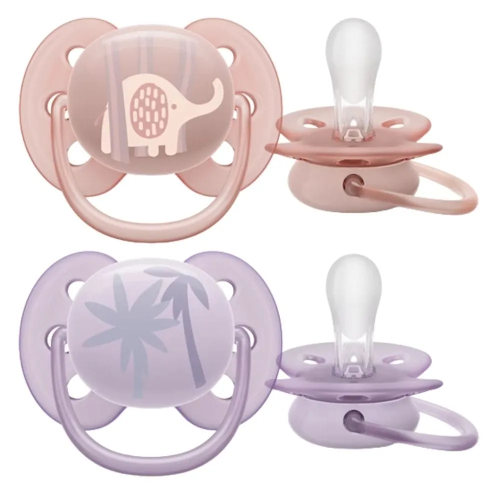 Philips Avent Chupete Ultra Suave,0-6 Meses, Niña - 2 Piezas