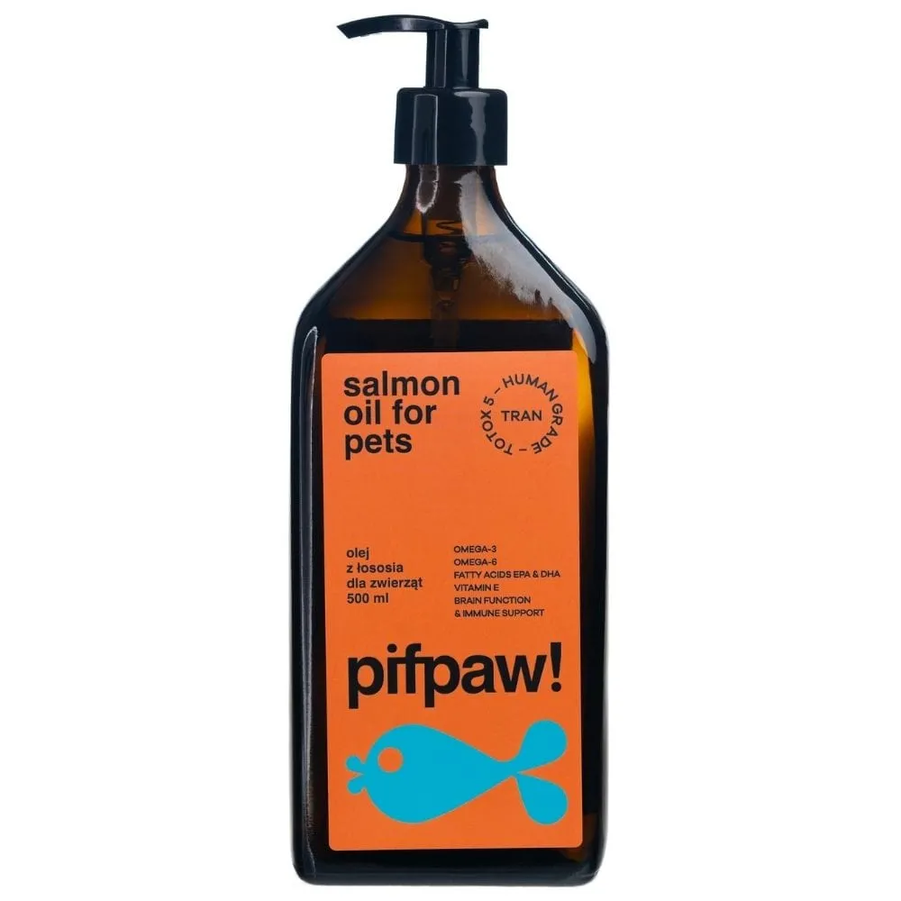 Pifpaw Aceite de Salmón para Mascotas Human Grade - 500 ml