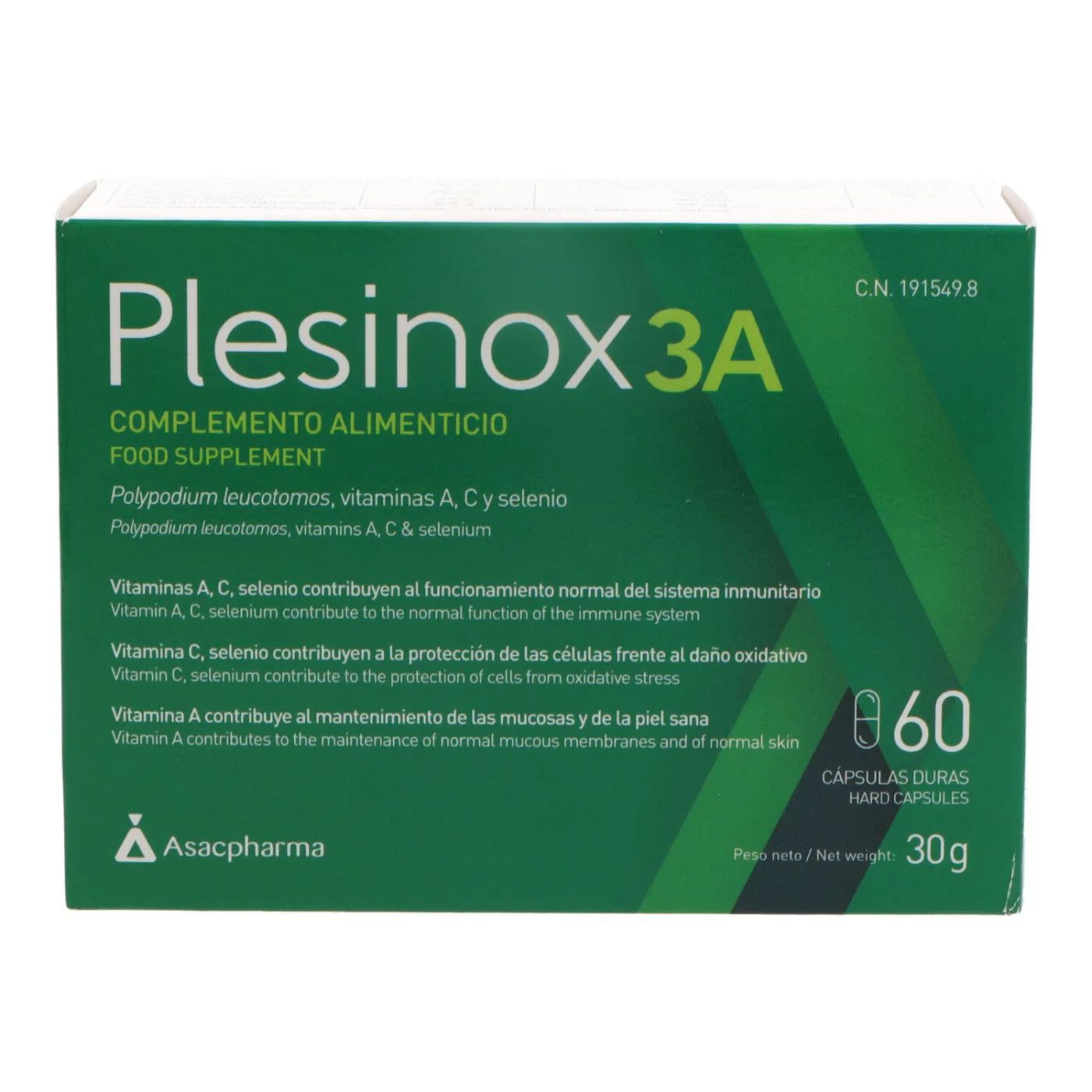 Plesinox 3 A 60 Capsulas