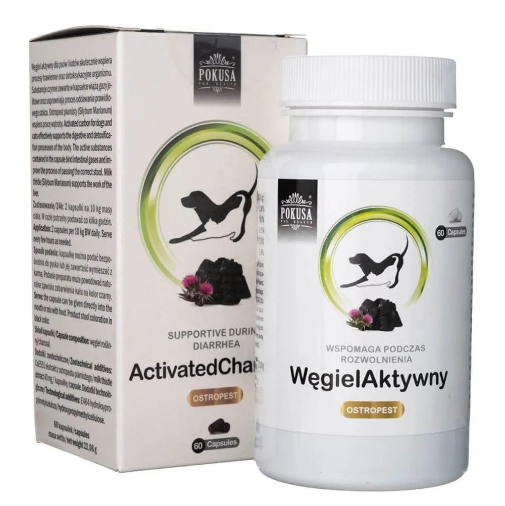 Pokusa GreenLine Carbón Activado con Cardo - 60 Cápsulas